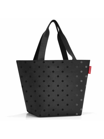 Reisenthel shopper M - Shopper 51 cm (twist powder blue) in glossy dots black
