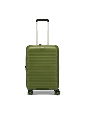 D&N Travel Line 4700 4 Rollen Kabinentrolley 55 cm mit Dehnfalte in olive green