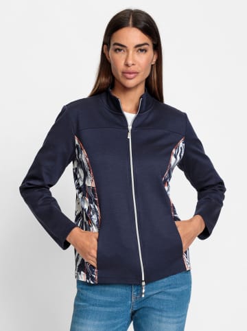 Heine Jerseyjacke in marine-weiß-bedruckt