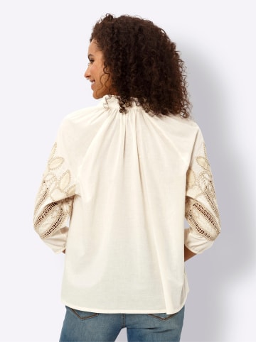 Heine Baumwollbluse in champagner