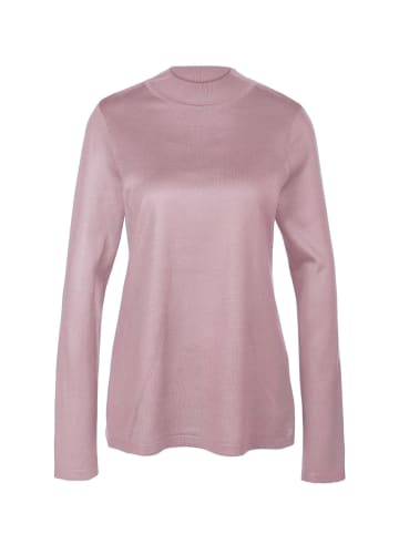 GOLDNER Kurzgröße:  Unkomplizierter Stehbundpullover in rosé