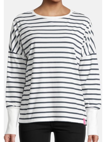 Salzhaut Rundkragen Langarmshirt für Damen in blau