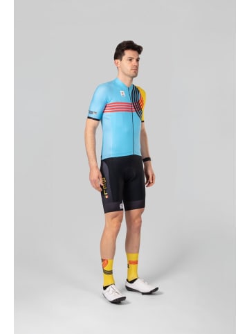Bioracer Fahrradhose Herren Official Team Belgium 2025 Icon Olympische Ausgabe in Schwarz