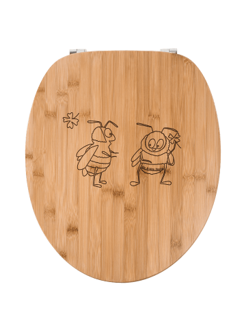 Mr. & Mrs. Panda Toilettenbrille Hummeln Kleeblatt ohne Spruch in Transparent