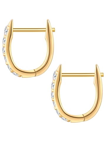 Trilani Creolen Sterling Silber Zirkonia in gelbgold