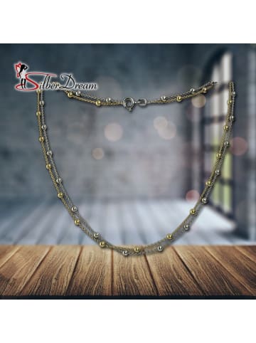 SilberDream 925 Silber, vergoldet (Gelbgold 333) Damen SilberDream Ketten Kugeln  ca. 45cm