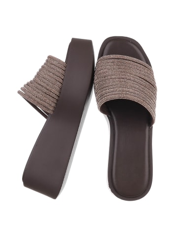 Ital-Design Sandale & Sandalette in Braun und Bronze