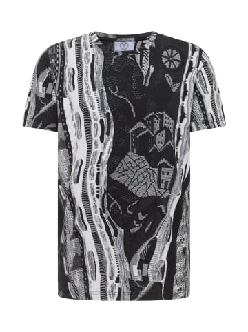 Carlo Colucci T-Shirt Einhaeuserer in Schwarz