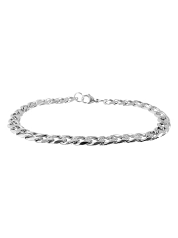 Adeliás Unisex Armband – Panzerarmband aus Edelstahl 20 cm in silber