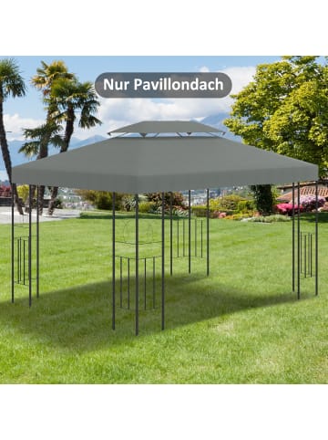 Outsunny Pavillon Ersatzdach 4 x 3 m Dunkelgrau