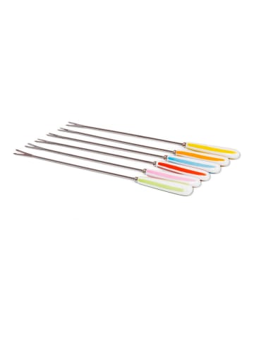 6er-Set Fonduegabel Plauderzeit in Bunt - 26cm