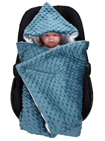 TupTam Baby Einschlagdecke für Autositz 2er SET in dunkelblau