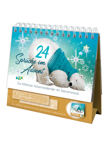 ROTH Tisch-Adventskalender mit Eisbär-Motiv in Bunt