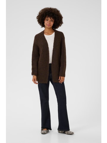 CULTURE Strickjacke CUbrava Oversize fit in Coffee Bean Melange