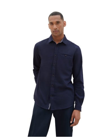 Tom Tailor Hemd STRUCTURED TWILL in Blau