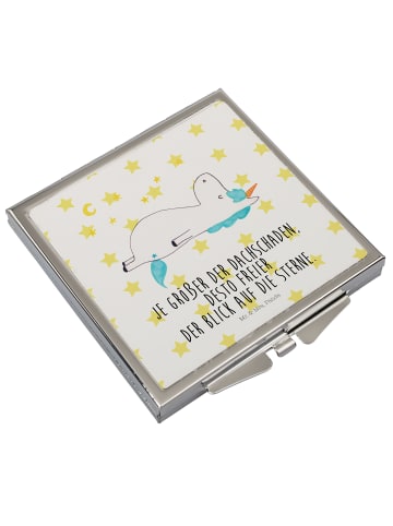 Mr. & Mrs. Panda Schminkspiegel Einhorn Sternenhimmel mit Spruch in Weiß