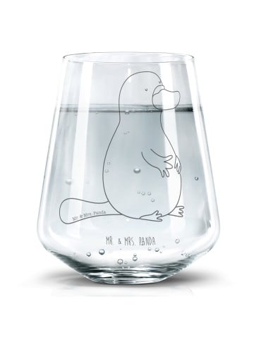 Mr. & Mrs. Panda Glas Schnabeltier Mut ohne Spruch in Transparent