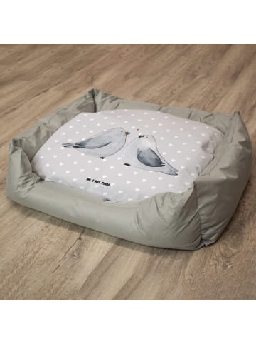 Mr. & Mrs. Panda Hundekörbchen Turteltauben Liebe ohne Spruch in Grau Pastell