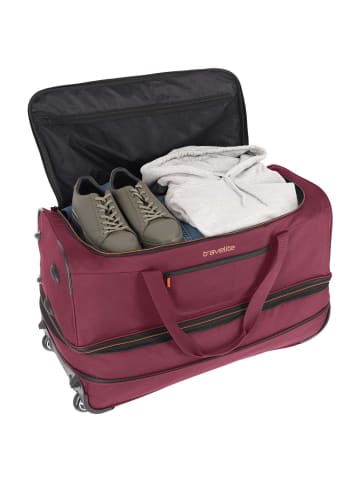 travelite Basics - Rollenreisetasche 98/119L 70 cm erw. (bordeaux) in bordeaux
