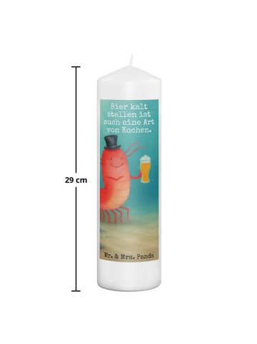 Mr. & Mrs. Panda Weihnachtskerze Hummer Weizen Design mit Spruch in Weiß