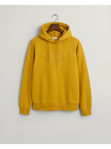 Gant Tonal Archive Shield Hoodie in Gelb