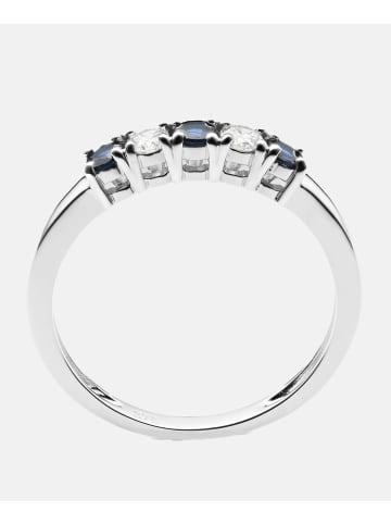 Diamant L'éternel Ring aus 375 Weißgold mit Diamant mit Saphir