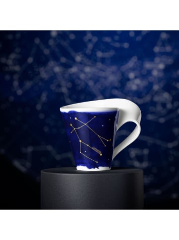 Villeroy & Boch Tasse Zwilling NewWave Stars in Weiß-Blau 300 ml in weiß-blau