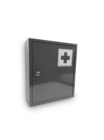 relaxdays Medizinschrank in Grau - (B)31 x (H)36 x (T)10 cm