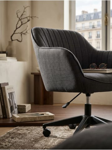 KADIMA DESIGN Schreibtischstuhl MIAMI Anthrazit Stoff Drehstuhl mit Lehne 120 kg,