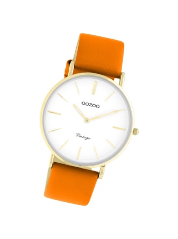 Oozoo Armbanduhr Oozoo Vintage Series orange groß (ca. 40mm)