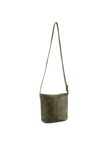 FREDs BRUDER Riffelinchen Umhängetasche Leder 23 cm in khaki green