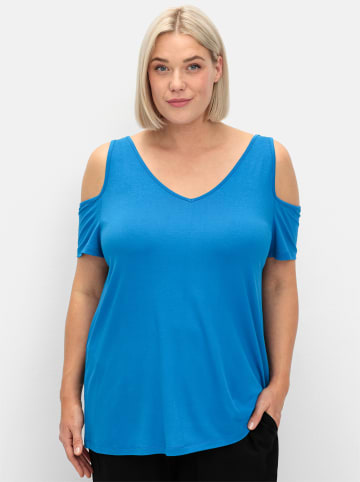 sheego T-Shirt in kobaltblau