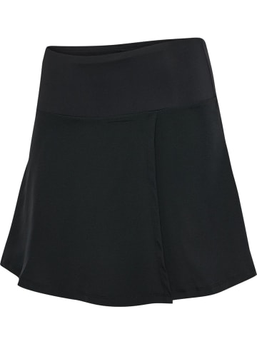 Hummel Sportrock "Hmlcourt Mid Waist Pocket Skirt W" in Schwarz