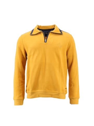 Ragman Sweatshirt Troyer-Kragen in Gelb