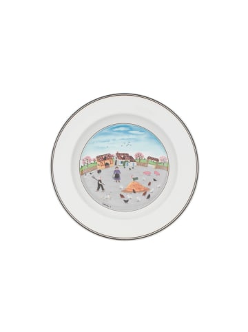Villeroy & Boch Suppenteller Hühnerhof Design Naif ø 21 cm bunt in bunt