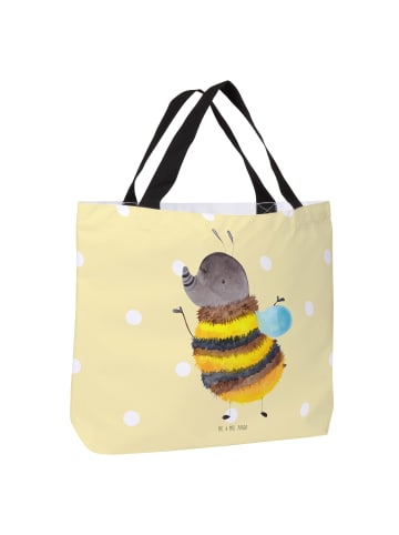 Mr. & Mrs. Panda Stoffbeutel Hummel flauschig ohne Spruch in Gelb Pastell