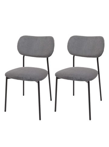 MCW 2er-Set Esszimmerstuhl O26, Dunkelgrau