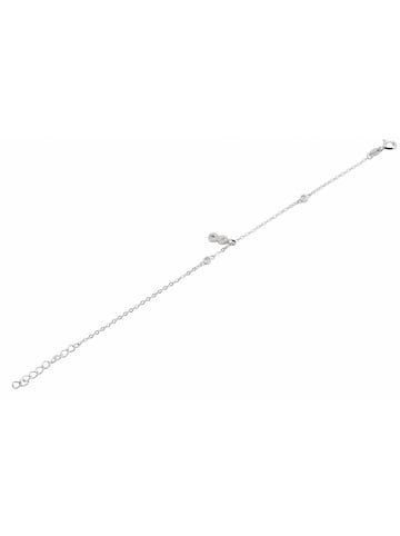 Adeliás Damen Armband Unendlichzeichen aus 925 Silber mit Zirkonia 20 cm in silber