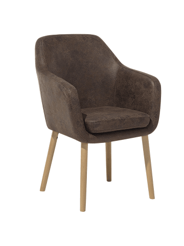 Beliani Esszimmerstuhl YORKVILLE in Braun - (W) 56 x (H) 82 x (L) 62 cm