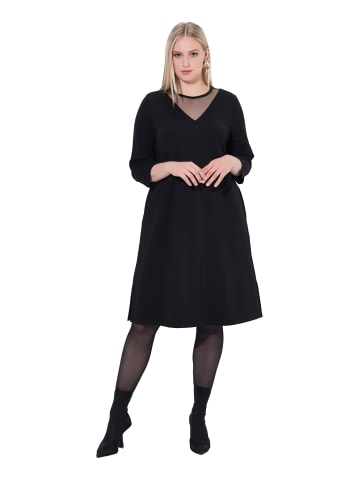 Ulla Popken Midikleid in schwarz