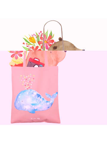 Mr. & Mrs. Panda Schultasche Wal Konfetti ohne Spruch in Braun Pastell