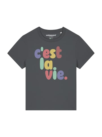 wat? Apparel T-Shirt c'est la vie in Grau