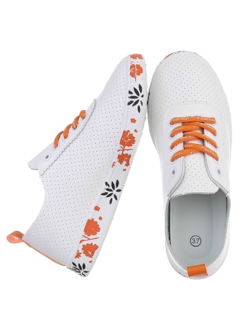 Ital-Design Freizeitschuh in Weiß und Orange
