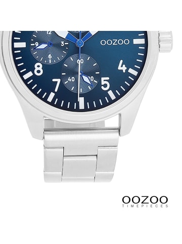Oozoo Analog-Armbanduhr Oozoo Timepieces silber groß (ca. 42mm)