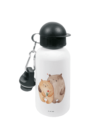 Mr. & Mrs. Panda Kindertrinkflasche Bären Liebe ohne Spruch in Weiß