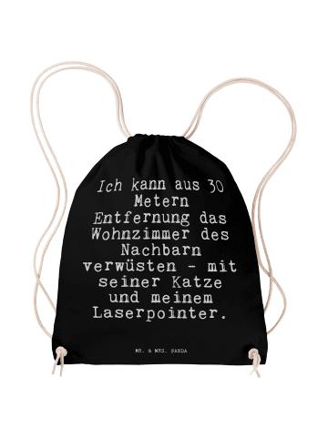Mr. & Mrs. Panda Gymnastiktasche Ich kann aus 30... mit Spruch in Schwarz