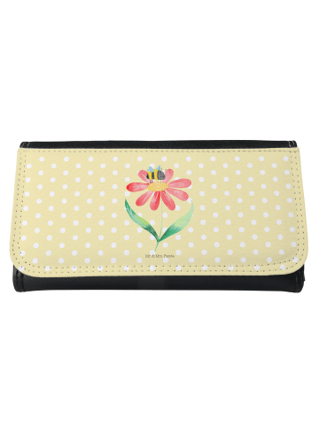 Mr. & Mrs. Panda Frauen Portemonnaie Hummel Blume ohne Spruch in Gelb Pastell
