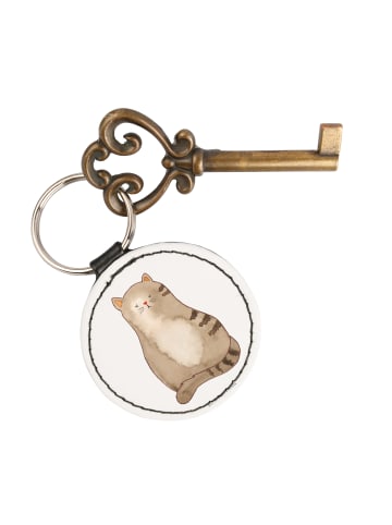 Mr. & Mrs. Panda Taschenanhänger Katze Sitzen ohne Spruch in Weiß