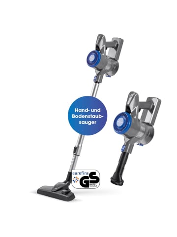 Clean Maxx Akku-Hand- & Bodenstaubsauger 22,2V anthrazit/blau grau