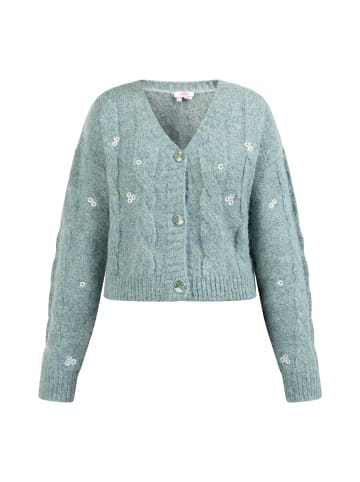 myMo Damen Cardigan in Blau Mint Melange